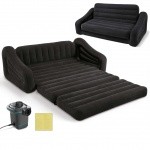 Sofa materac welurowy 2w1 Intex + pompka