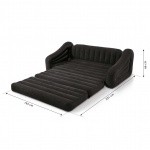 Sofa materac welurowy 2w1 Intex + pompka